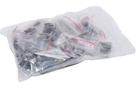 Capacitor Assortment Kit 120 pcs, 12 Values (0.22µF–470µF)