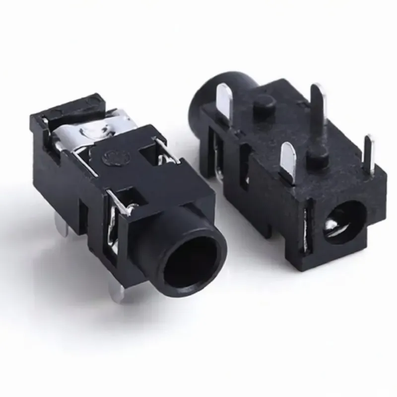 مقبس صوت PJ-327 مقاس 3.5 مم بأربعة أطراف للتركيب على PCB