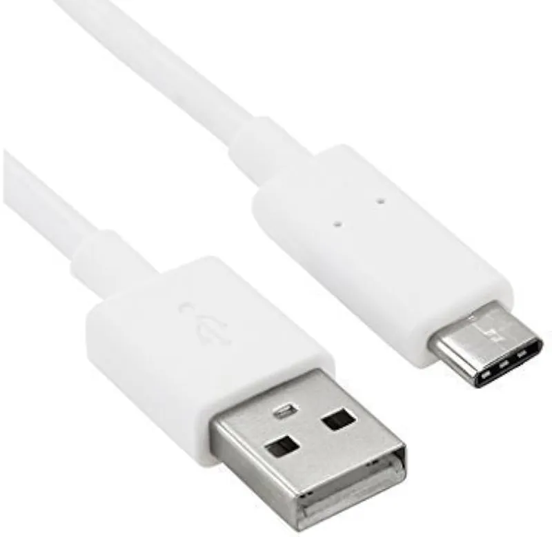 كابل USB Type-C للشحن ونقل البيانات 90 سم 2.4 أمبير أبيض