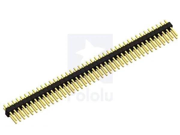 شريط أطراف ذكر 2×40 مستقيم بتباعد 2.54 مم قابل للتقطيع