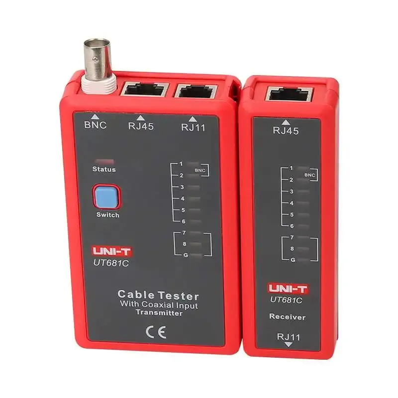 جهاز اختبار الكابلات UNI-T UT681C لوصلات RJ45 وRJ11 وBNC