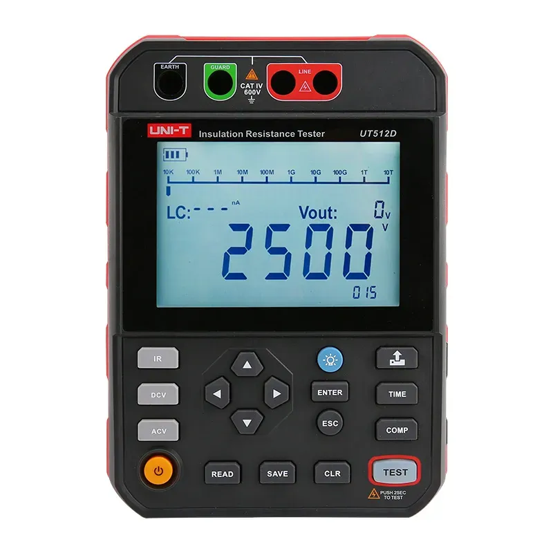 جهاز اختبار مقاومة العزل UNI-T UT512D بجهد 2.5 كيلو فولت