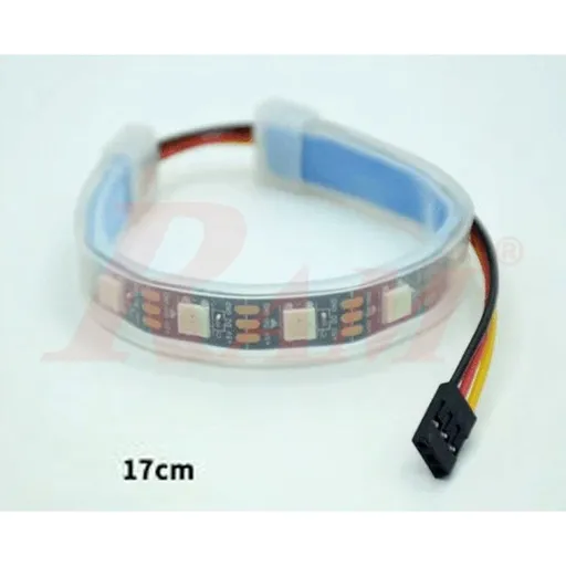 شريط LED RGB قابل للبرمجة 5 فولت بـ 10 مصابيح WS2812B وطول 17 سم