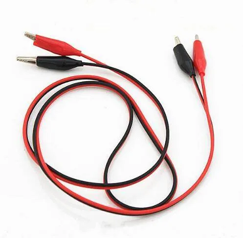 Red/Black Alligator Clip Test Leads 1m (35mm Clips)