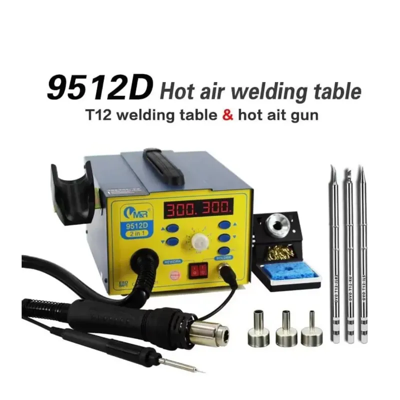 M&R 9512D Soldering Station with T12 Iron & Hot Air Rework