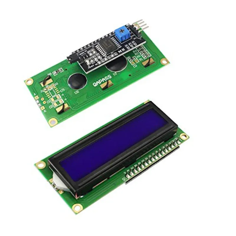 شاشة LCD1602 بحجم 16×2 وخلفية زرقاء مع محول I2C