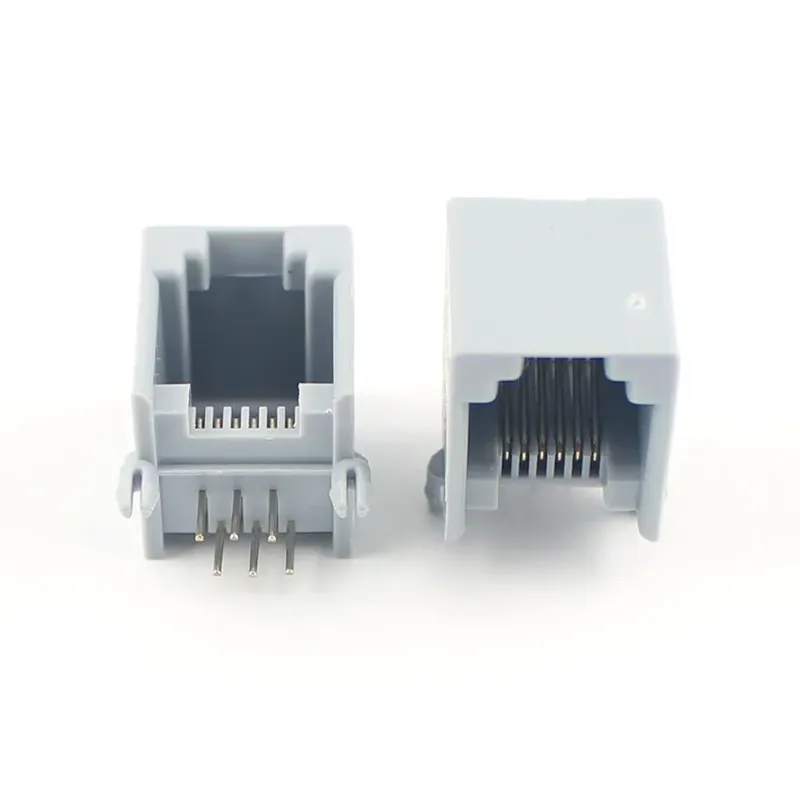 مقبس RJ11 أنثى 6P6C للوحات PCB بستة أطراف