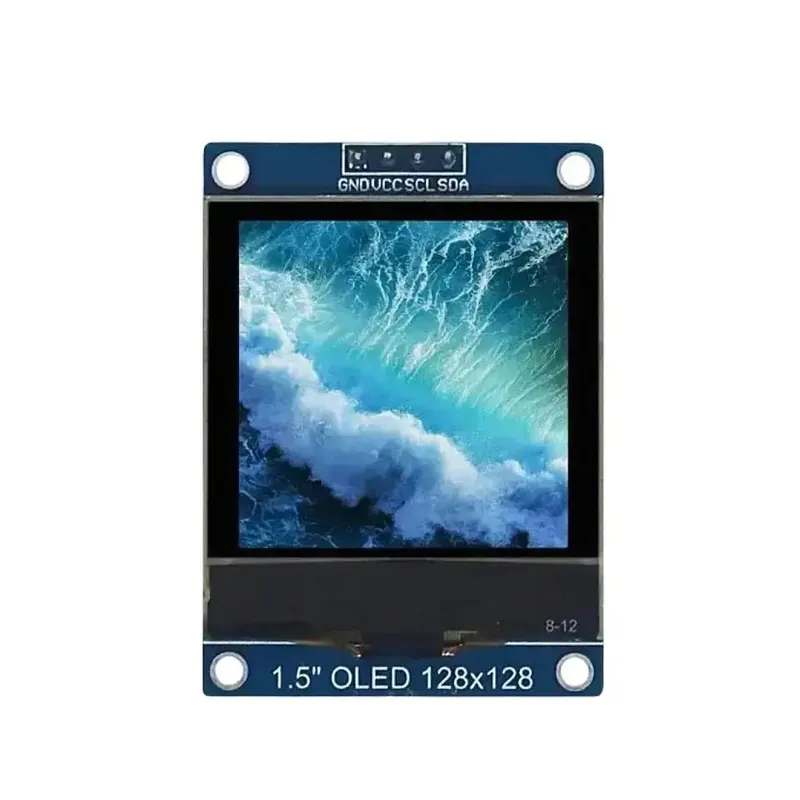 1.5-inch 4-Pin OLED Display 128x128, SH1107, I2C