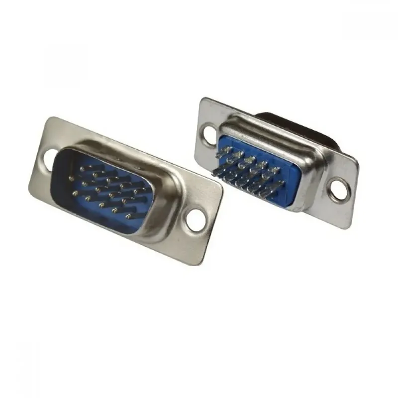 DA15 Male D-Type Connector, Wire Solder, 15 Pin 3 Row