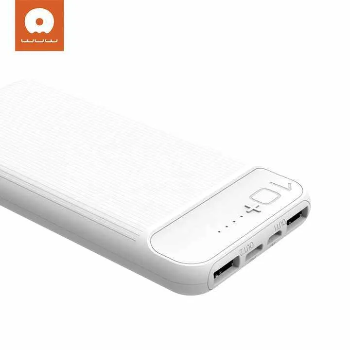 WUW Y128 10000mAh Power Bank with Dual USB and Type-C Input