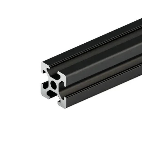 V-Slot Aluminum Extrusion 20x20 mm, 1 m, Black Anodized