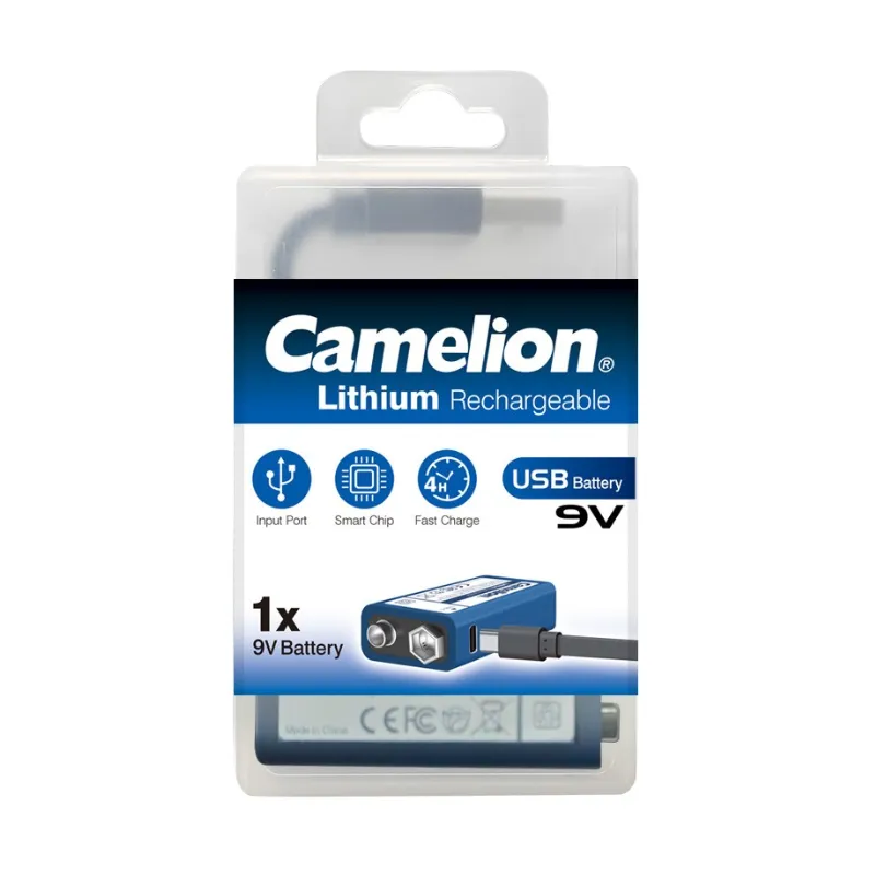 Camelion UB-9V5000-PBH 9V Rechargeable Lithium Battery