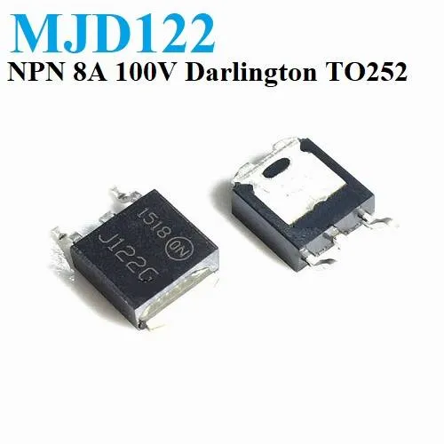 ترانزستور دارلنجتون NPN من نوع MJD122 بتيار 8 أمبير وجهد 100 فولت SMD