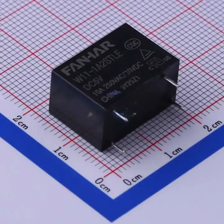 FANHAR W11-1A2STLE-H-DC5V Power Relay 5 V DC 10 A 4 Pin