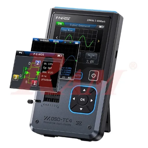 FNIRSI DSO-TC4 3-in-1 Oscilloscope, Transistor Tester & Generator