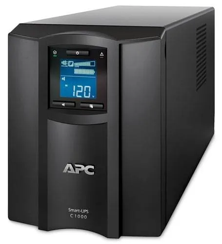 جهاز UPS من APC بقدرة 1000 VA وشاشة LCD مع SMC1000IC