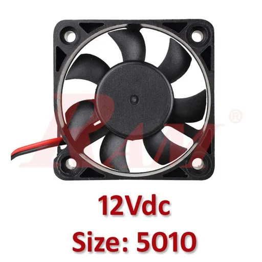 12V DC Brushless Fan 5x5 cm with Long Leads