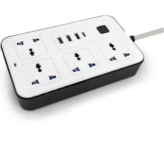 مشترك كهرباء متعدد بـ 4 مخارج AC و3 منافذ USB-A ومنفذ USB-C PD