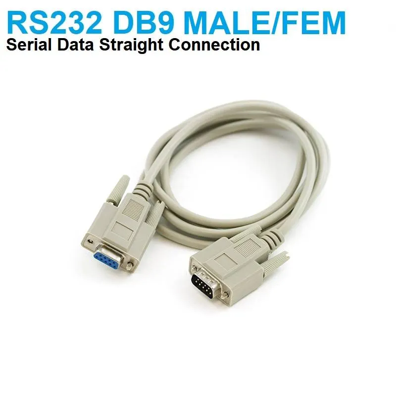 RS232 Serial Cable DB9 Female to DB9 Male 1m Shielded