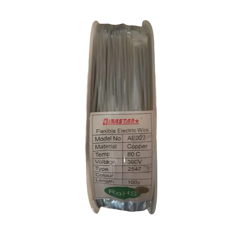 AE027 Flexible Twin-Core Electric Wire 300V 28AWG 1m (Black/Grey)