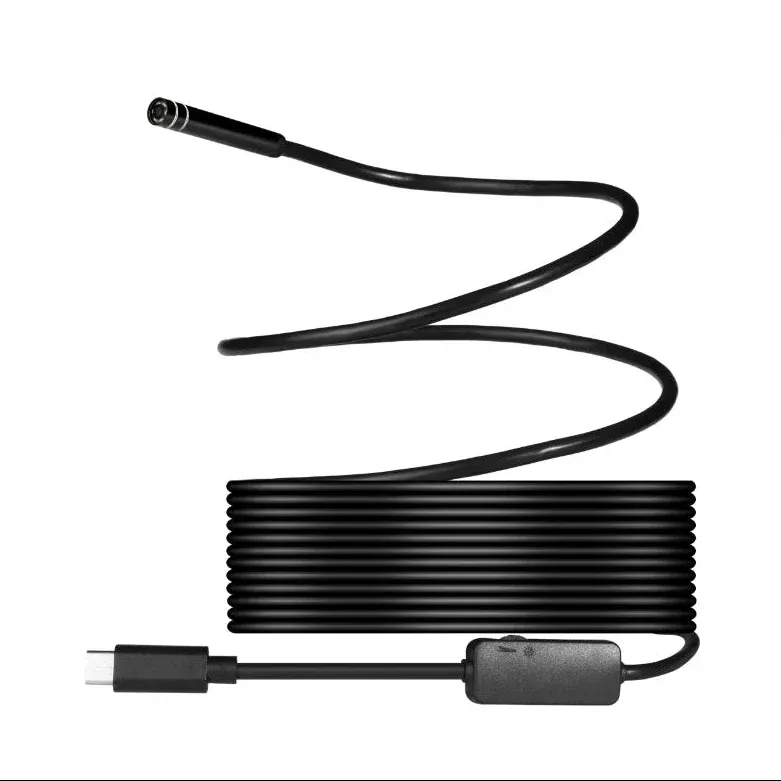 كاميرا منظار 5 مم بمنفذ USB Type-C ومقاومة للماء، كابل 1.5 متر