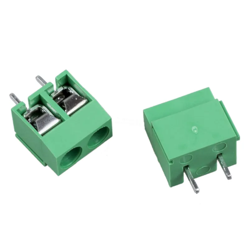 2-Pole 5mm Pitch PCB Screw Terminal Block, Green (DG-301)