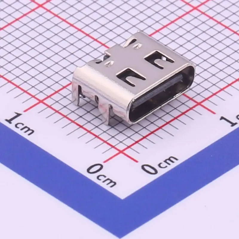 USB 3.1 Type-C Female SMD Connector 6-Pin (Power & Fast Charge)