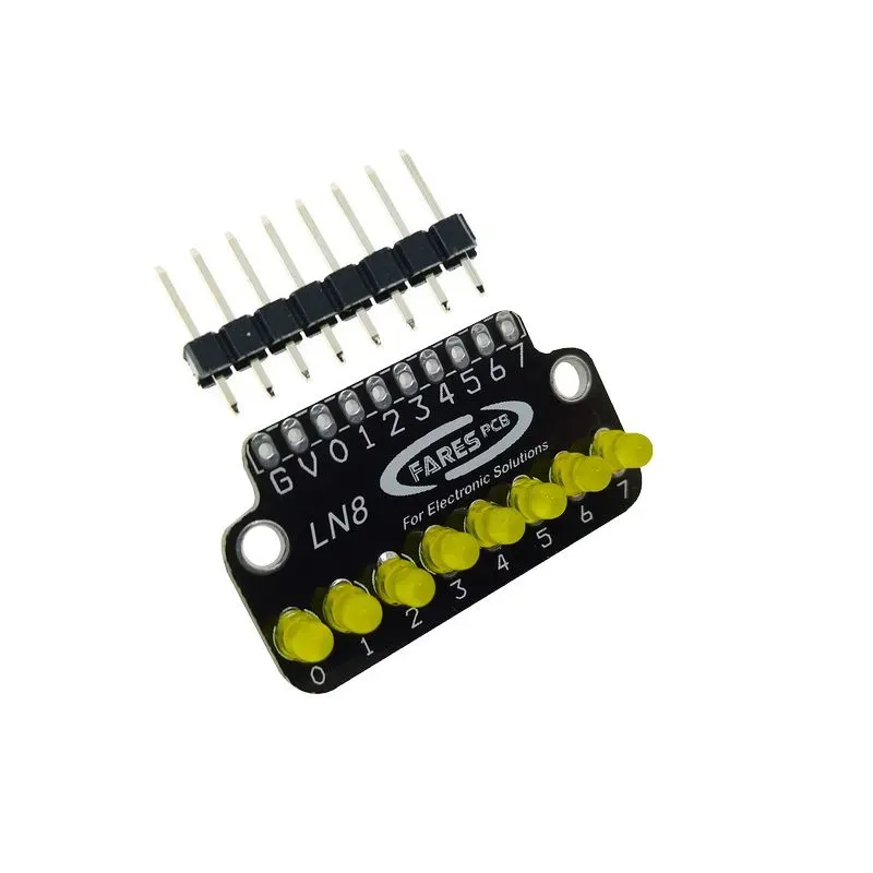 وحدة عرض LED صفراء من 8 بت LN8 بمنطق منخفض فعّال
