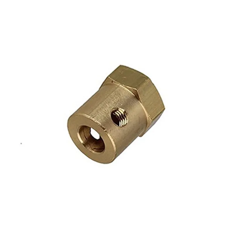 8mm Hex Brass Motor Coupling 18mm Length for Robot Car Wheel