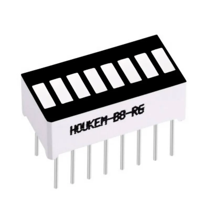 شريط عرض LED بعشرة مقاطع باللون الأحمر