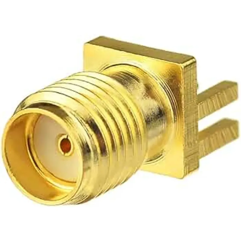 موصل SMA-KZ-D-13.5 أنثى مستقيم للتركيب على حافة PCB بمقاومة 50 أوم