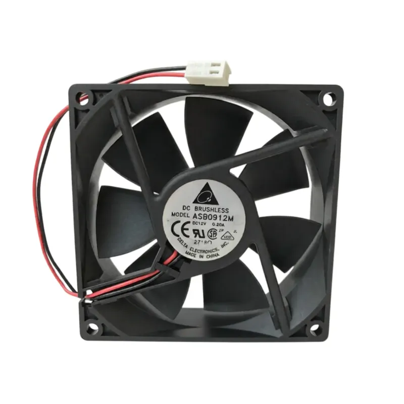 مروحة تبريد DC بدون فرش Delta ASB0912M بجهد 12 فولت 92x92x25 مم