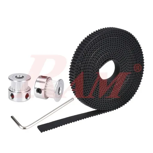 GT2 Pulley Set 5mm Bore 20 Teeth with 2m GT2 6mm Open Timing Belt