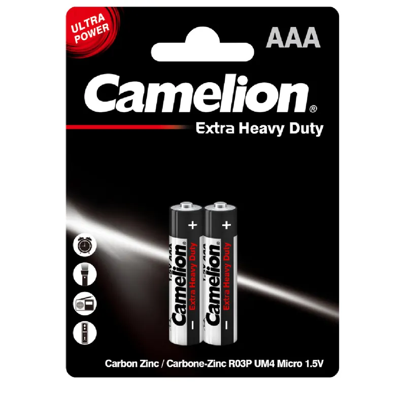 Camelion R03P-BP2K AAA 1.5V Zinc-Carbon Battery (2 pcs)