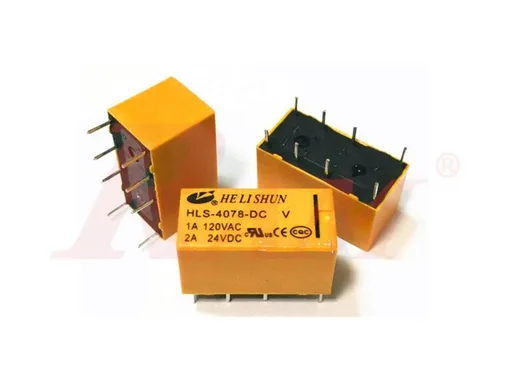 HELISHUN HLS-4078-DC5V Relay 5V 1A 8-Pin Yellow