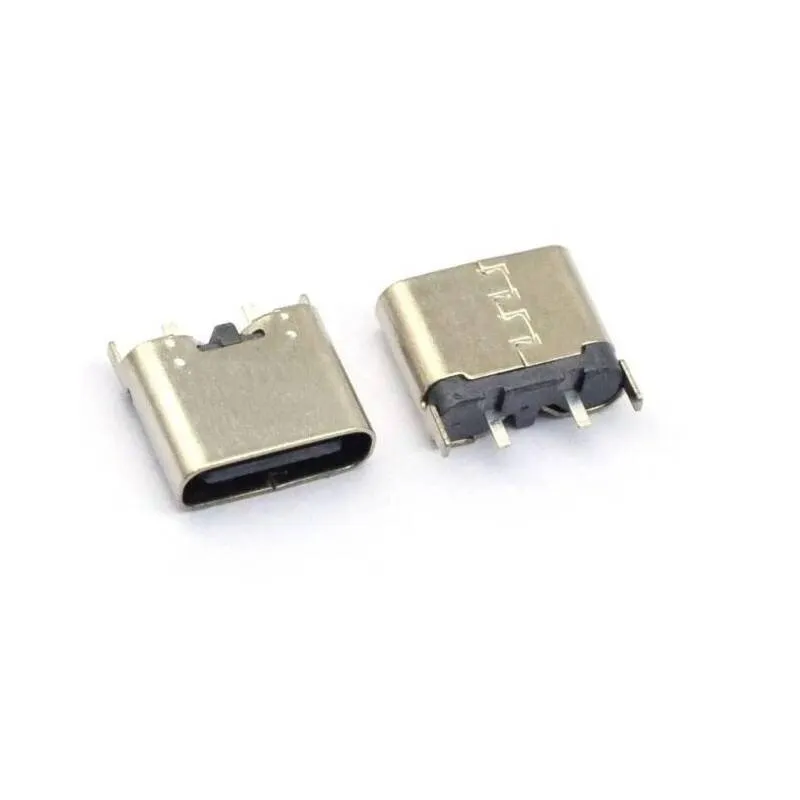 Female USB Type-C Socket 2-Pin, Vertical Mount