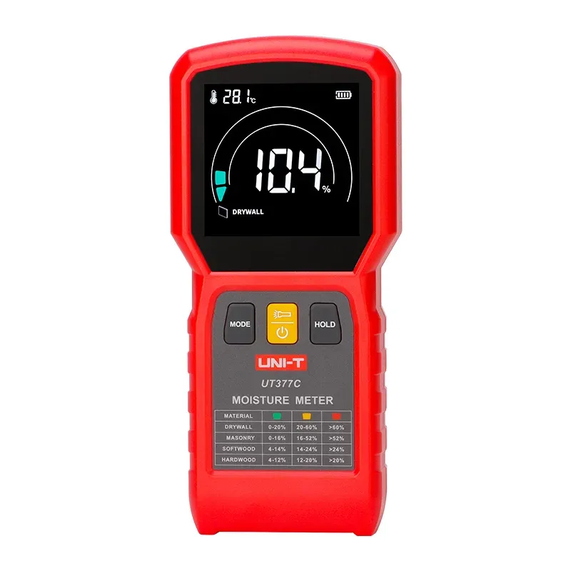 UNI-T UT377C Pinless Moisture Meter for Wood & Building Materials