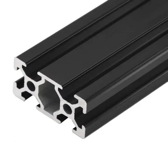 قطاع ألومنيوم V-Slot 2040 أسود بطول 3 متر (40×40 مم)