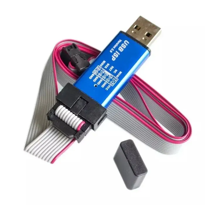 مبرمج Mini USBasp لمتحكمات AVR عبر USB بموصل ISP ذي 10 أطراف