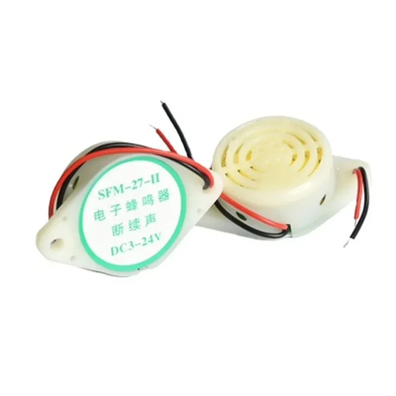 Small Buzzer 3V-24V Continuous Tone with Wire Leads