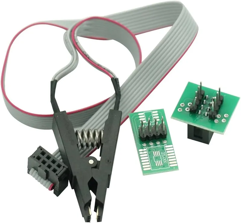 مشبك اختبار SOIC8 / SOP8 مع لوحات محول CH341A