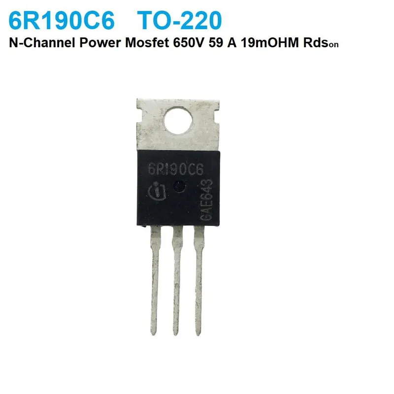6R190C6 TO-220 N-Channel Power MOSFET 650V 20A