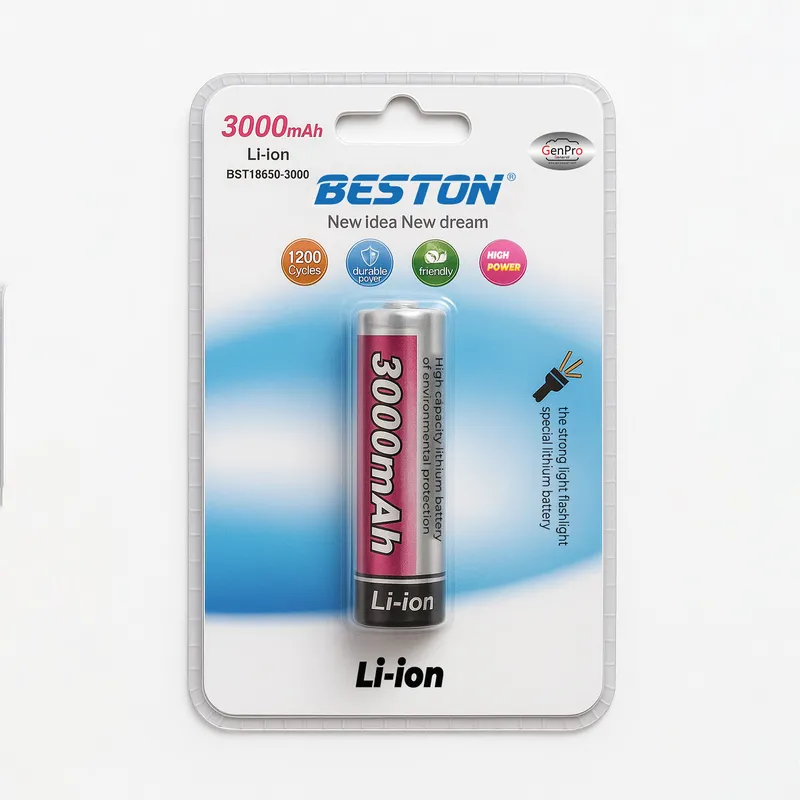 BESTON 18650 Li-ion 3000mAh 3.7V Rechargeable Battery Cell