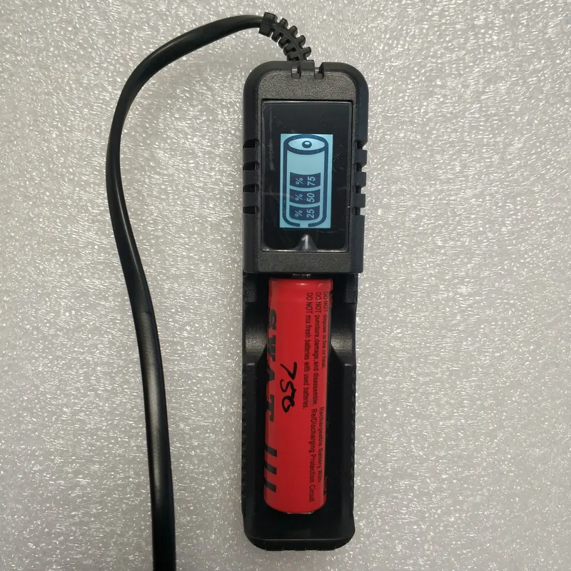 HD-8990A Single-Slot Li-ion Charger for 16340, 18650, 26650