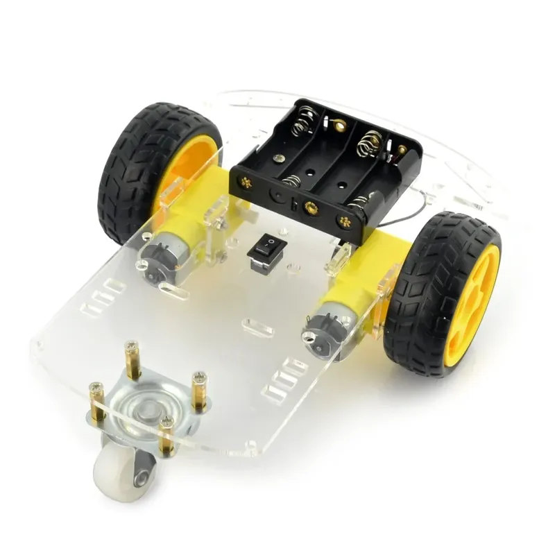 2WD Robot Car Chassis Kit 1-Layer Transparent