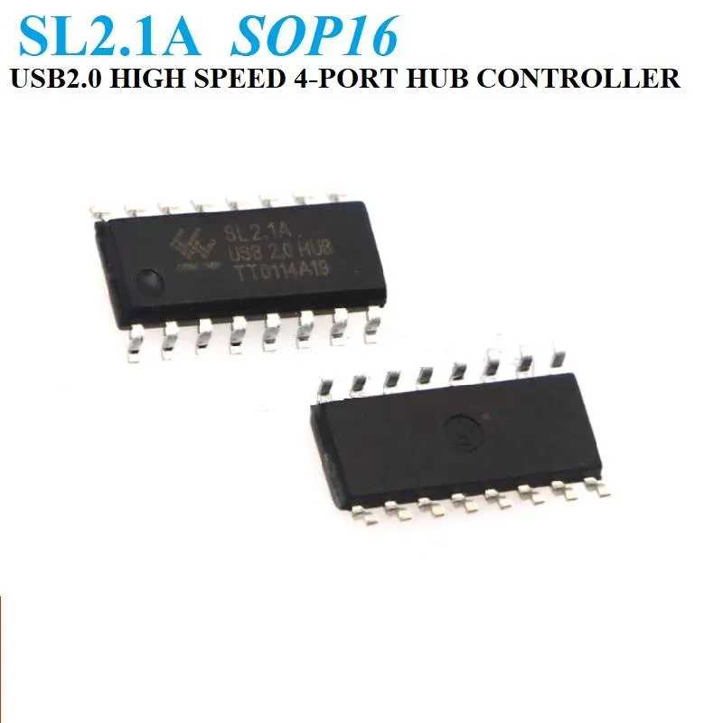 SL2.1A USB 2.0 High-Speed 4-Port Hub Controller SOP16