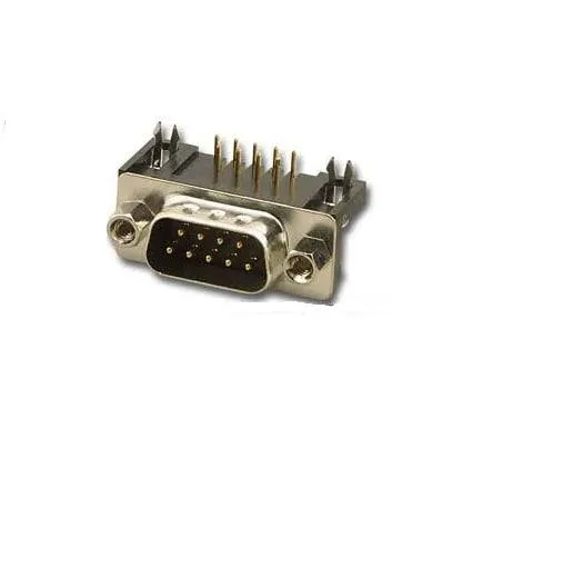 DB9 Male 90° PCB Mount Connector (D-Sub 9-pin)