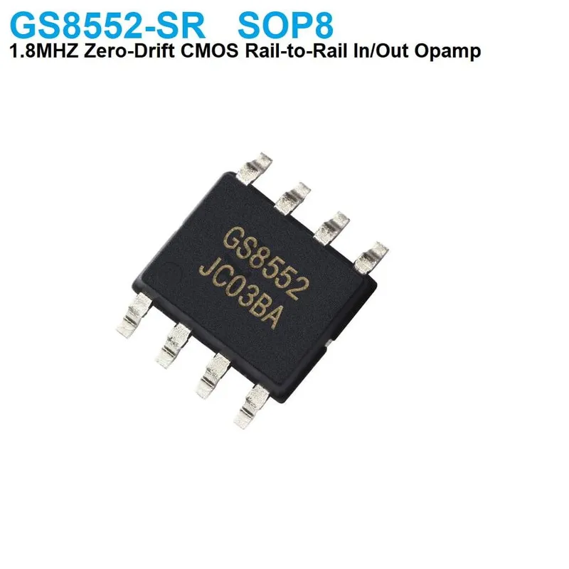 GS8552-SR Zero-Drift CMOS Rail-to-Rail Op-Amp 1.8 MHz SOP8