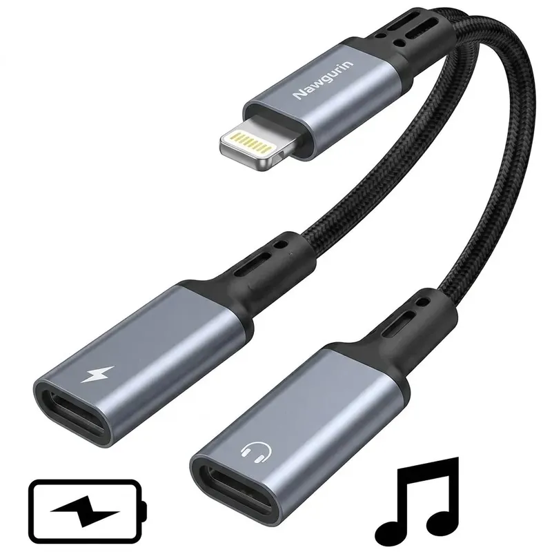 مهايئ تقسيم Lightning لأجهزة iPhone للشحن والصوت GL-ZJ-066