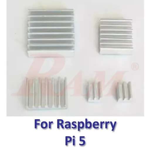 Heatsink Cooling Set for Raspberry Pi 5B - White (5 Pieces)